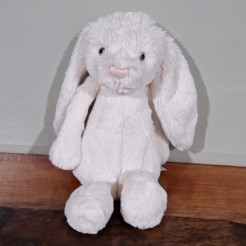 Jellycat Bashful Bunny Cream White Animal Plush 12 Inch Retired Stuffed Rabbit